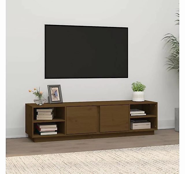 furnicato TV-Schrank Honigbraun 156x40x40 cm Massivholz Kiefer günstig online kaufen