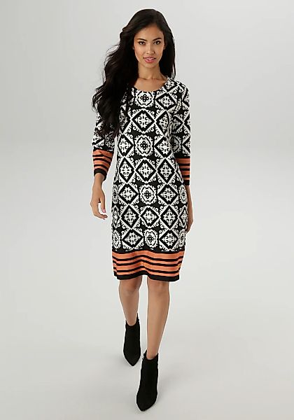 Aniston SELECTED Jerseykleid, mit ansprechender Ornamentmusterung - NEUE KO günstig online kaufen