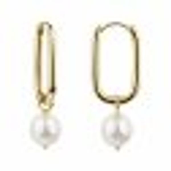 Creolen 925 Sterling Silber vergoldet Perle günstig online kaufen