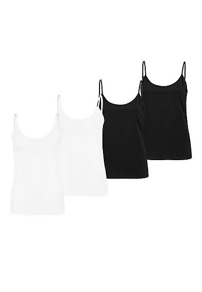 SUBLEVEL Shirttop Spaghettiträger-, einfarbig, Baumwolle, 4er-Pack (4-tlg) günstig online kaufen
