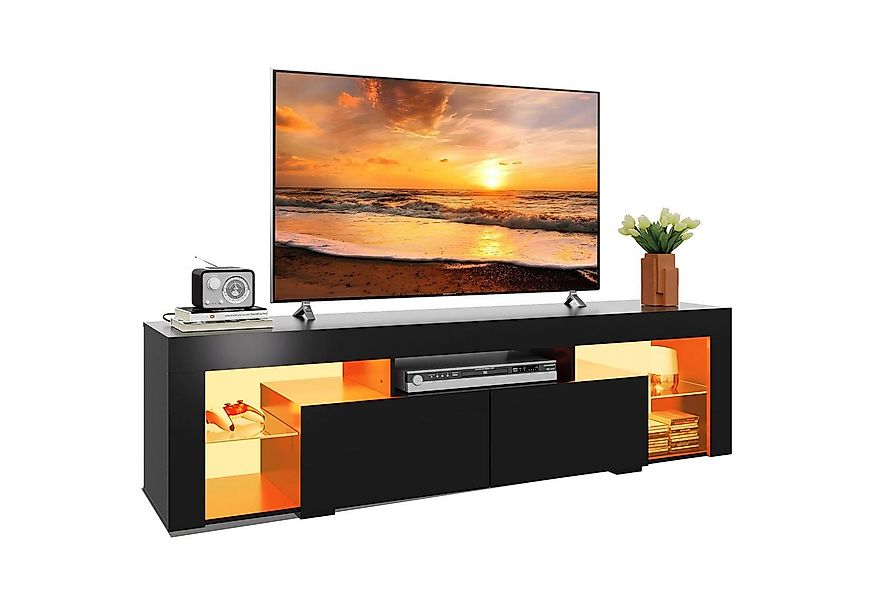 WLIVE TV-Schrank 135/160 cm Lowboard mit RGB-LED für Fernseher bis 60/65/70 günstig online kaufen