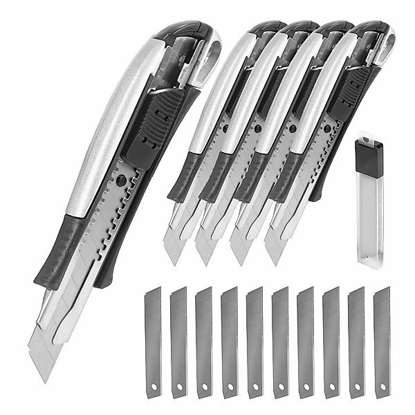 STAHLWERK Premium-Cuttermesser Pcm-181 St 5Er Set Mit 18 Mm Abbrechklingen günstig online kaufen