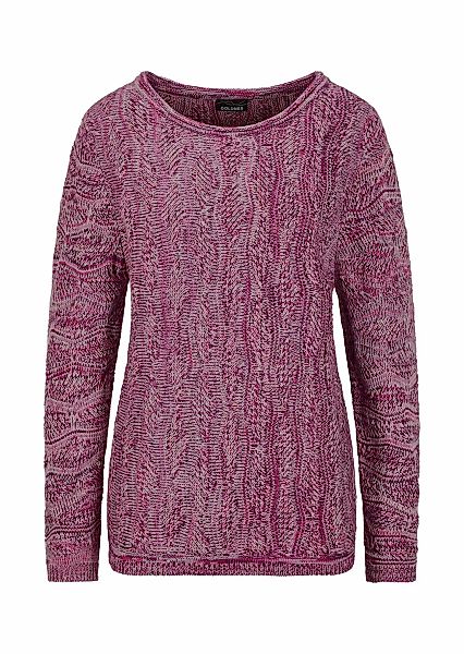 GOLDNER Rundhalspullover "Langarmoberteil im Strukturstrick" günstig online kaufen