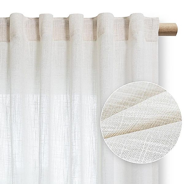 Restilo Gardine Gardine Stangendurchzug Vorhang Viskose günstig online kaufen
