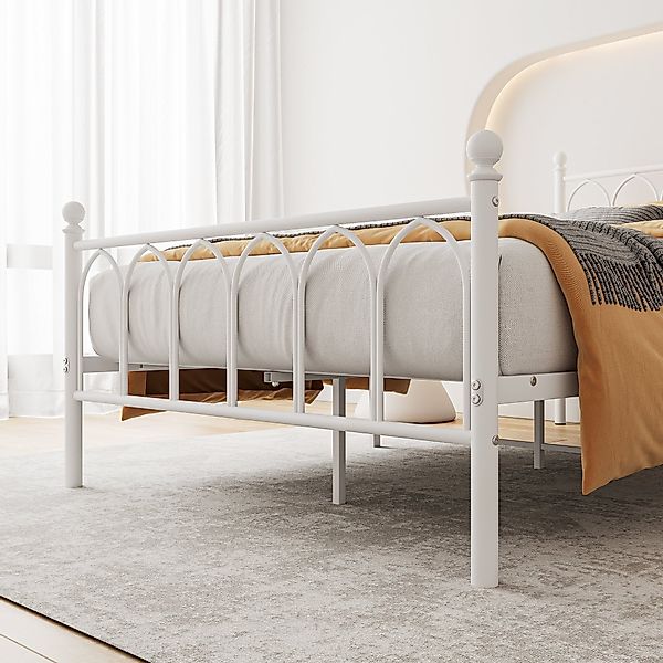 OKWISH Metallbett Metallbett Einzelbett Jugendzimmer mit Lattenrost ohne Ma günstig online kaufen