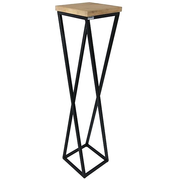 holz4home® Blumenständer Dekoständer MDF Sonoma Eiche mit Metallgestell günstig online kaufen