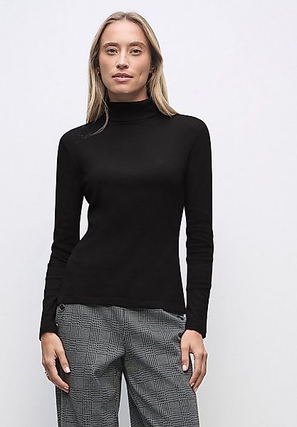 STREET ONE Langarmshirt mit Rippstrick-Struktur günstig online kaufen