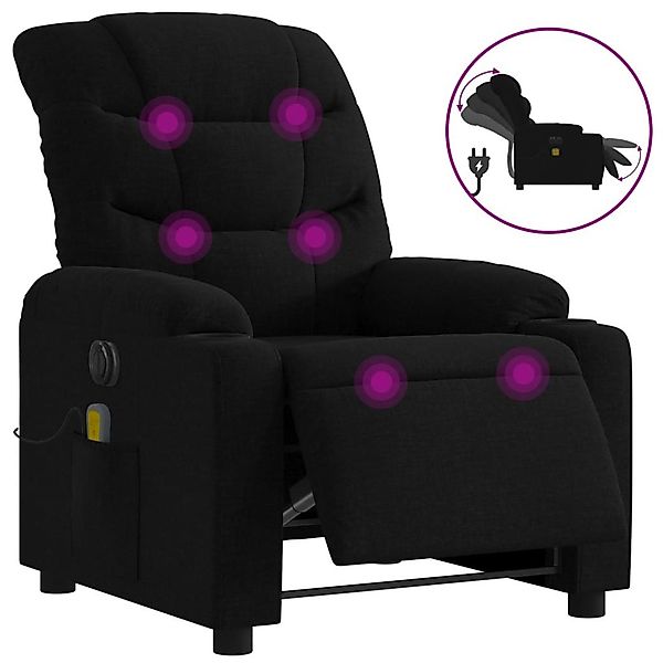 vidaXL Sessel Massagesessel Elektrisch Schwarz Stoff günstig online kaufen
