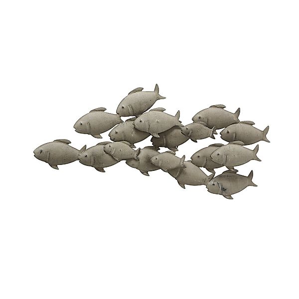 mucHome Wanddekoobjekt Fischschwarm aus Metall, Wandbild günstig online kaufen