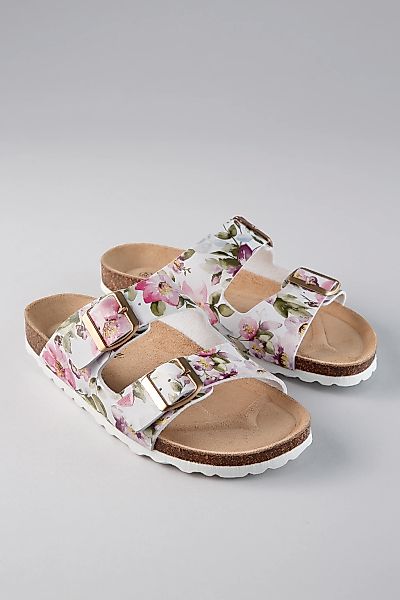 Aniston SHOES Pantolette Hausschuh, Sommerschuh mit Blumendruck - NEUE KOLL günstig online kaufen