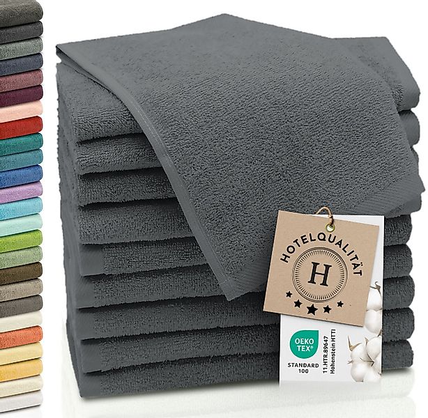 ZOLLNER Gästehandtücher, Walkfrottier (10-St), 30 x 50 cm, 100% Baumwolle, günstig online kaufen