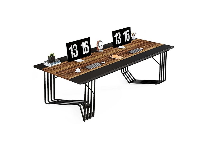 Tribesigns Schreibtisch 200cm Konferenztisch, 2 Personen Computertisch Home günstig online kaufen