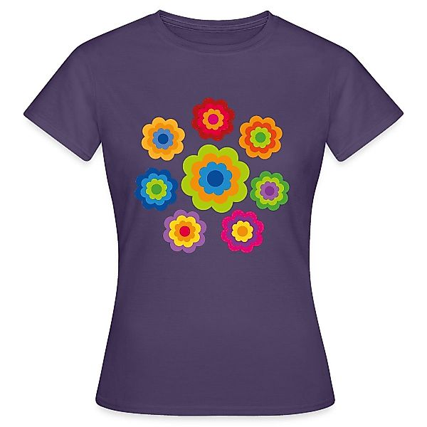 Spreadshirt T-Shirt 70er Jahre Hippie Flower günstig online kaufen