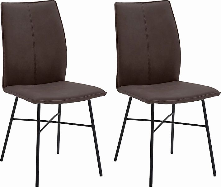 NIEHOFF SITZMÖBEL 4-Fußstuhl "Capri" (Set) 2 Stk. Leder PRISMA Bezug in Mic günstig online kaufen