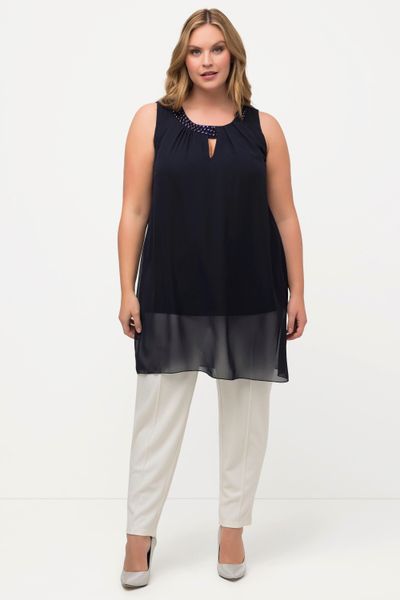 Ulla Popken Tunika Longtunika Ziersteine A-Linie günstig online kaufen