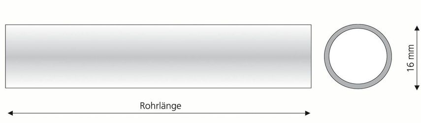 Liedeco Gardinenstange "Gardinenrohr, Stilrohr, Gardinenstange 16 mm "Esper günstig online kaufen