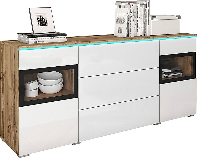 INOSIGN Sideboard VERA, Moderne grifflose Kommode,verstellbare Einlegeböden günstig online kaufen