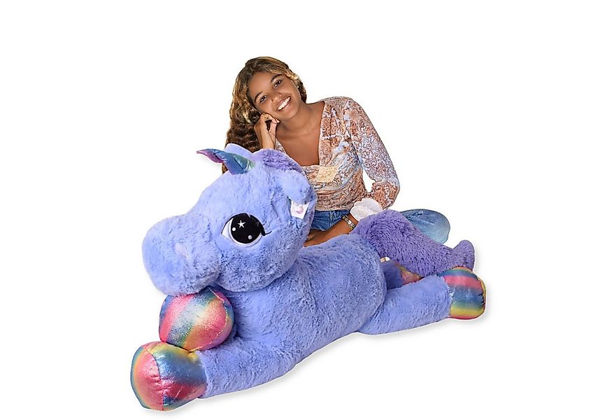 TE-Trend Kuscheltier 110 cm XXL Einhorn Plüschtier Rieseneinhorn Pferd, mit günstig online kaufen