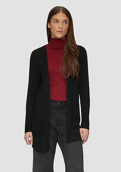 s.Oliver Cardigan Strickjacke Lange Strickjacke mit Rippbündchen günstig online kaufen