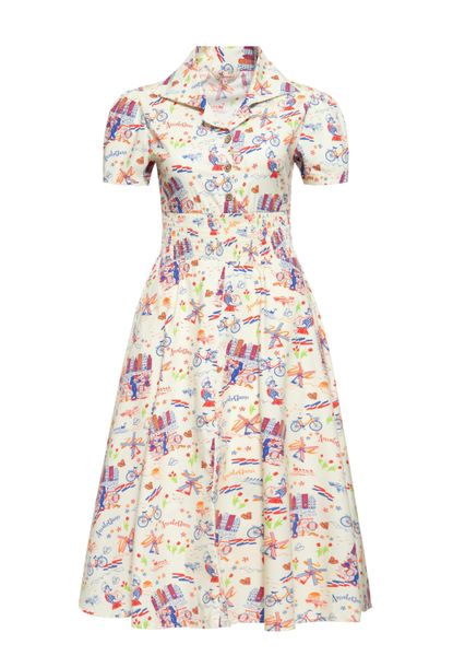 QueenKerosin Sommerkleid Amsterdam (1-tlg) mit Allover-Print günstig online kaufen