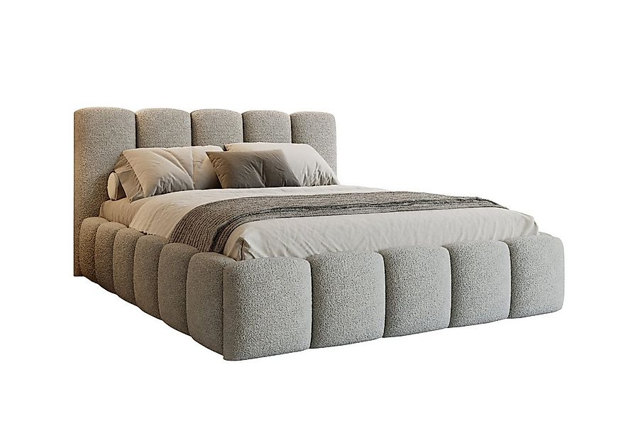 Deine Möbel 24 Polsterbett VIVIAN Bett Komplettbett Bouclé mit Bettkasten u günstig online kaufen