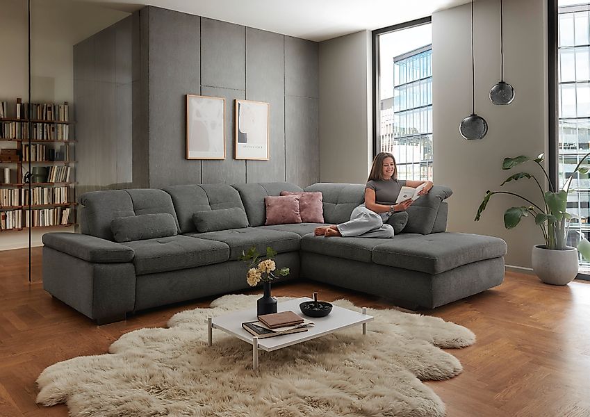 Die PlanBar Ecksofa »MP-IN16012 L-Form mit Federkern-Polsterung« inkl. Sitz günstig online kaufen