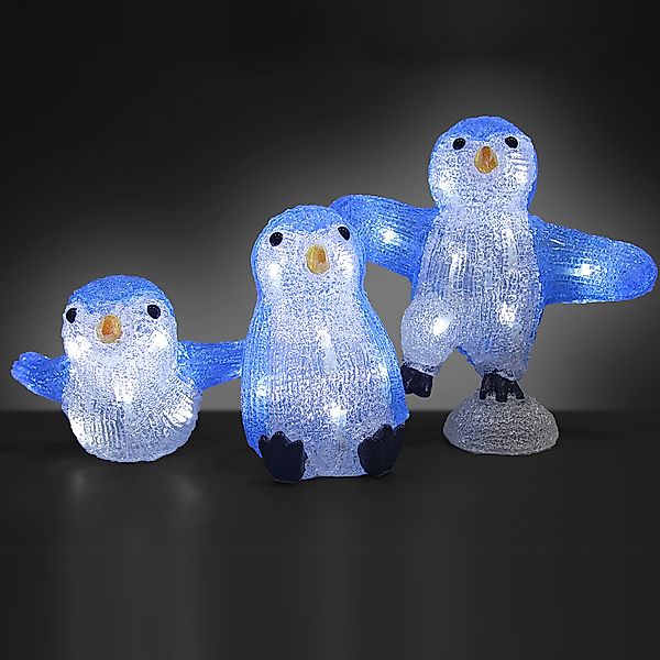 LED Acryl Figuren Weihnachten Pinguin-Familie günstig online kaufen