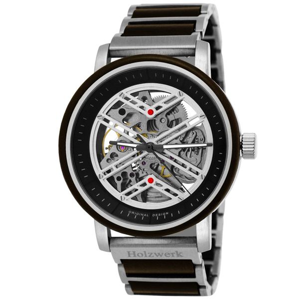 Holzwerk Mechanische Uhr Moderne Herren Edelstahl günstig online kaufen