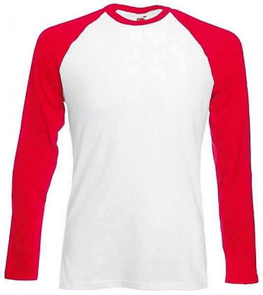 Fruit of the Loom Langarmshirt Long Sleeve Baseball Herren T-Shirt günstig online kaufen