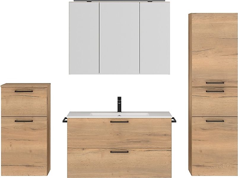 nobilia® Badmöbel-Set »Tolvina«, (4 St., vormontiert, mit Soft-Close), inkl günstig online kaufen
