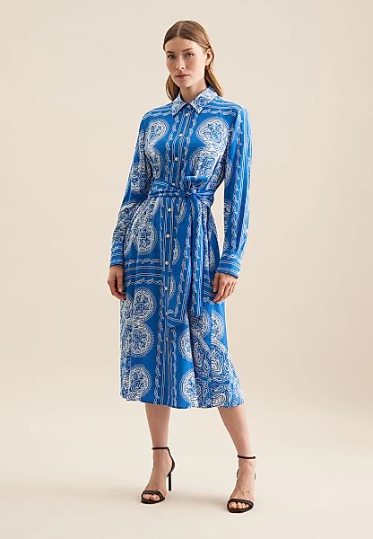 seidensticker Sommerkleid "Schwarze Rose" 1/1 Kragen Tuchprint günstig online kaufen