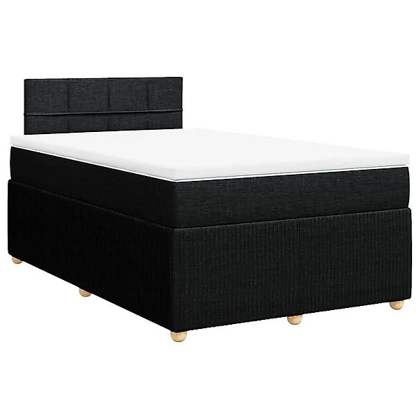vidaXL Boxspringbett mit Matratze Schwarz 120x200 cm Stoff 3287425 günstig online kaufen