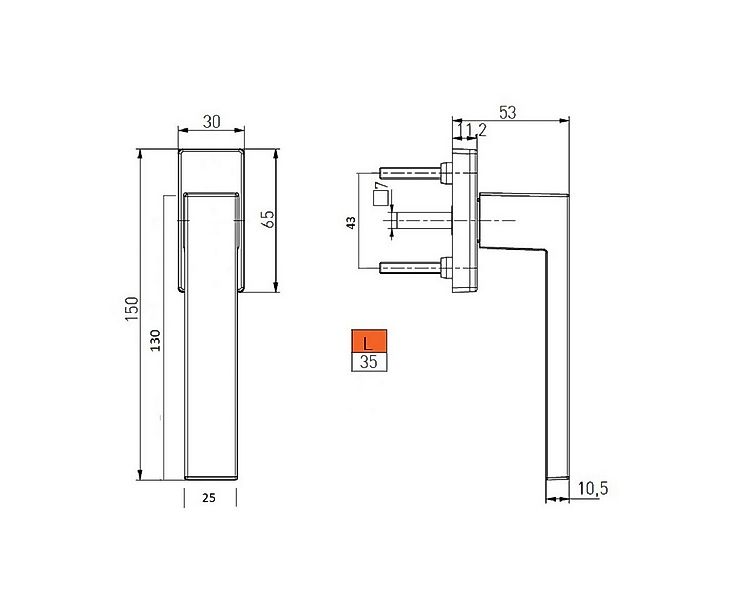 MS Beschläge Fenstergriff Aluminium Fenstergriff moderner Fensterbeschlag günstig online kaufen