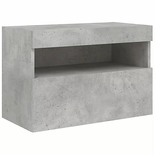 vidaXL TV-Wand TV-Wandschrank mit LED-Leuchten Betongrau günstig online kaufen