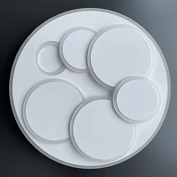 LED-Deckenlampe Dots, weiß, Ø 50 cm, Metall/Acryl, CCT günstig online kaufen