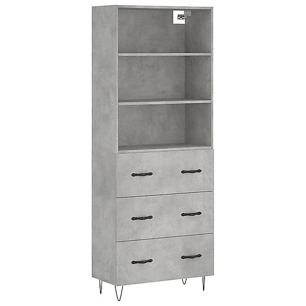 vidaXL Highboard Betongrau 69,5x34x180 cm Holzwerkstoff 3189377 günstig online kaufen