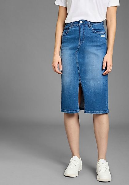 KangaROOS Jeansrock in Midilänge mit Schlitz günstig online kaufen