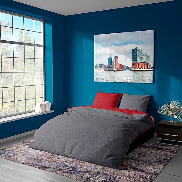 SETEX Wendebettwäsche "Feinbiber" 3 Stk. mit Wendefunktion günstig online kaufen