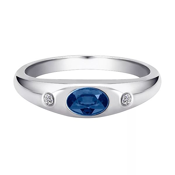 ONE ELEMENT Diamantring "0,03 ct Diamant Brillant Safir Ring aus 585 Weißgo günstig online kaufen