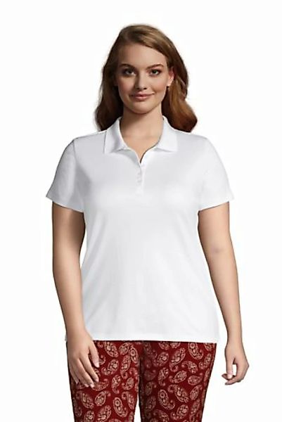 Supima-Poloshirt in großen Größen, Damen, Größe: 52-54 Plusgrößen, Weiß, Ba günstig online kaufen