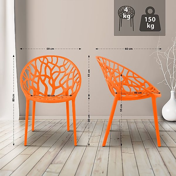 CLP Gartenstuhl Hope (4er Set), Kunststoff, günstig online kaufen