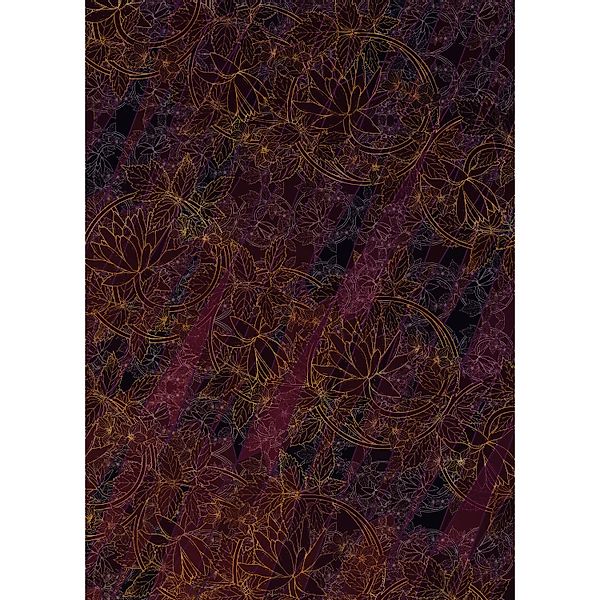 Sanders & Sanders Fototapete Lotus Lila und Burgunderrot 200 x 280 cm 61182 günstig online kaufen