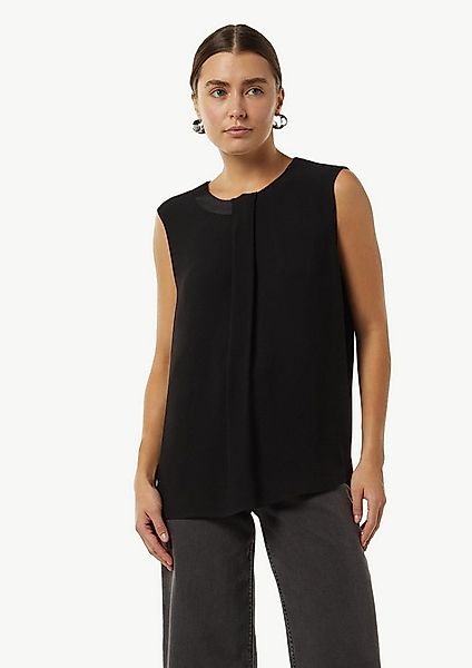comma Blusentop Bluse Crêpe-Top mit Faltendetail günstig online kaufen