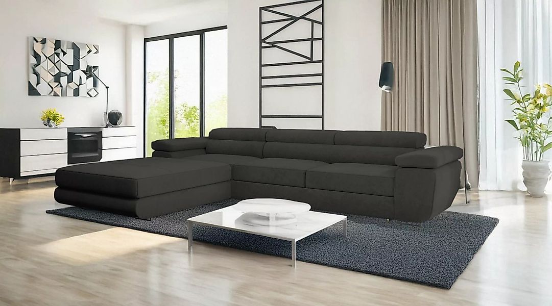 Goldstoff Ecksofa VENUS TWIN, mit Schlaffunktion und Bettkasten, 275x202x70 günstig online kaufen