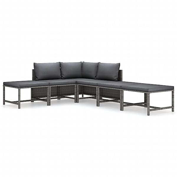 vidaXL Gartenlounge-Set 6-tlg. Garten-Lounge-Set mit Kissen günstig online kaufen