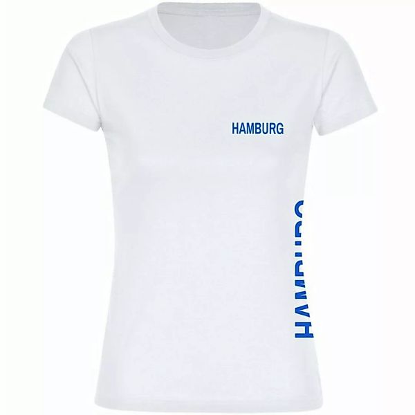 multifanshop T-Shirt Damen Hamburg - Brust & Seite - Frauen günstig online kaufen