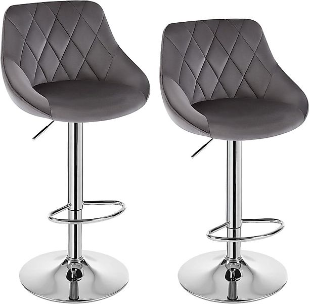 Woltu Barhocker (2 St), gepolsterte Sitzfläche, Höhenverstellbar Drehbar günstig online kaufen