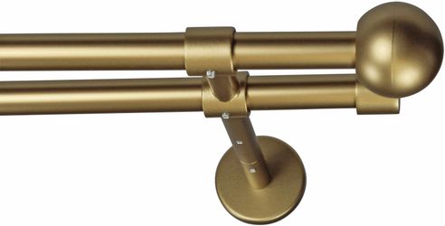 GARESA Gardinenstange "BOLTI" Ø 16 mm 2 läufig-läufig Wunschmaßlänge Vorhan günstig online kaufen