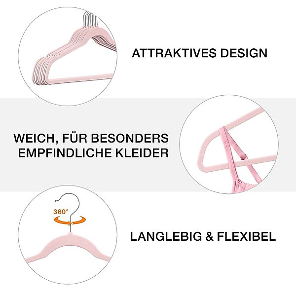 StickandShine Kleiderbügel 25 Stück Samt Kleiderbügel günstig online kaufen