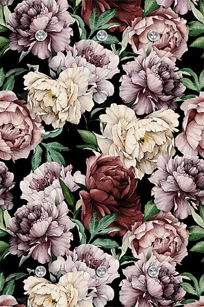 queence Garderobenleiste "Rosen" mit 6 Haken, 80 x 120 cm günstig online kaufen